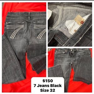 7 Black Jeans Size 32